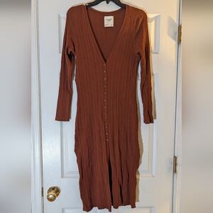 Abercrombie & Fitch Rust Long Sleeve Dress